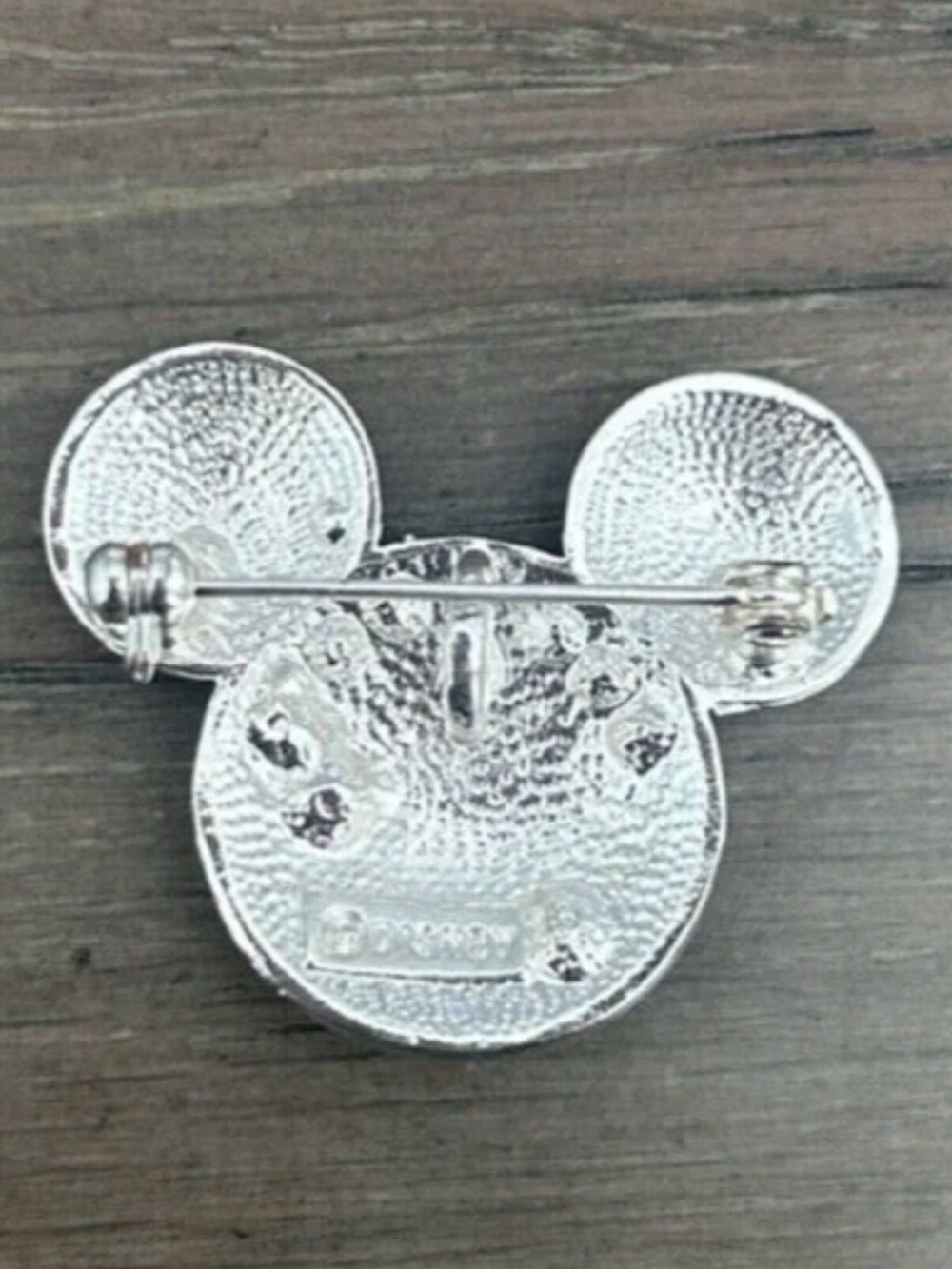 Disney Mickey Crystal Silver Tone Pendant / Broach - Picture 3 of 4